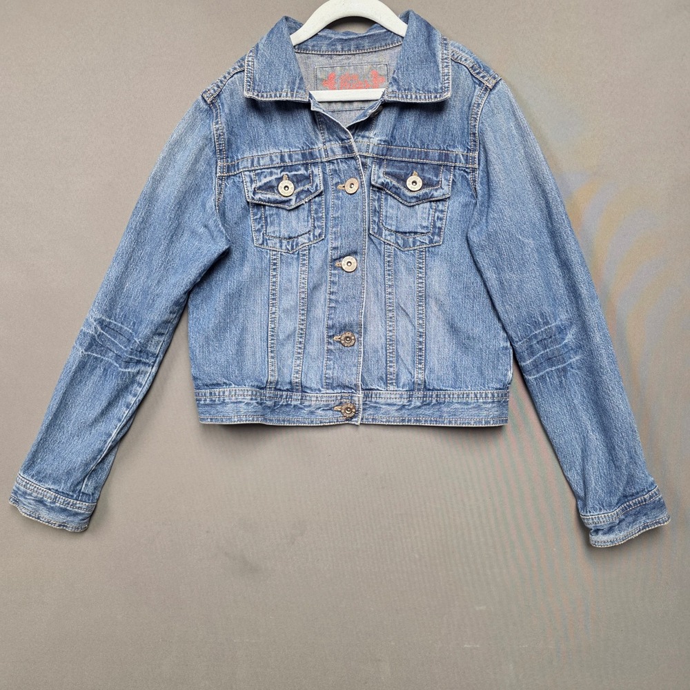 Mudd Denim Jacket Kids Classic Trucker Style Blue M 10-12